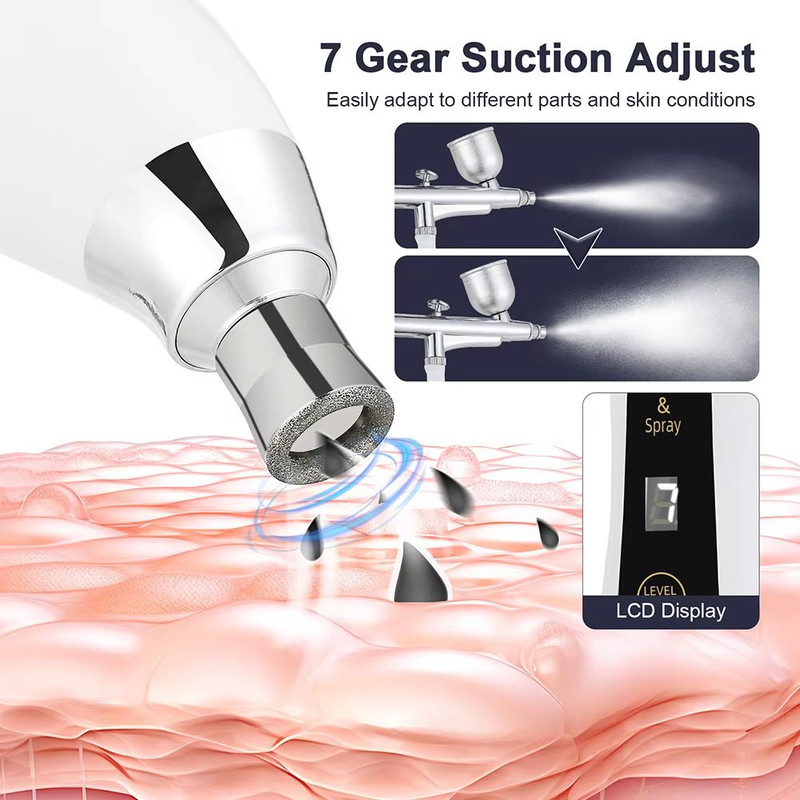 2in1 Diamond Microdermabrasion Machine With Hydrating Sprayer Deep Facial Cleaning Blackhead Remo 2