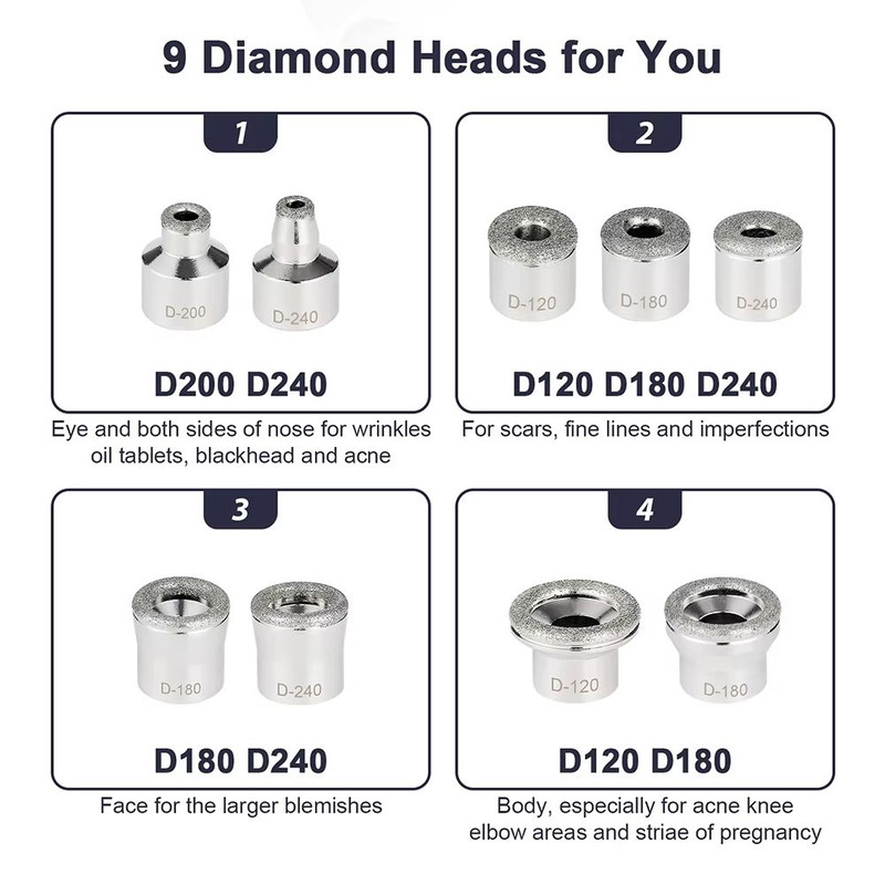 2in1 Diamond Microdermabrasion Machine With Hydrating Sprayer Deep Facial Cleaning Blackhead Remo 4