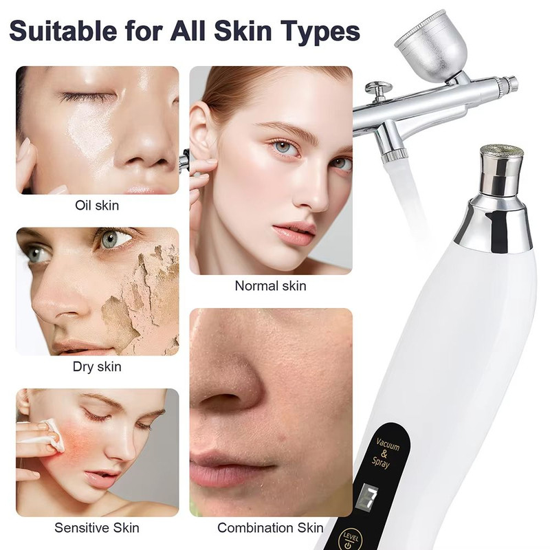 2in1 Diamond Microdermabrasion Machine With Hydrating Sprayer Deep Facial Cleaning Blackhead Remo 5