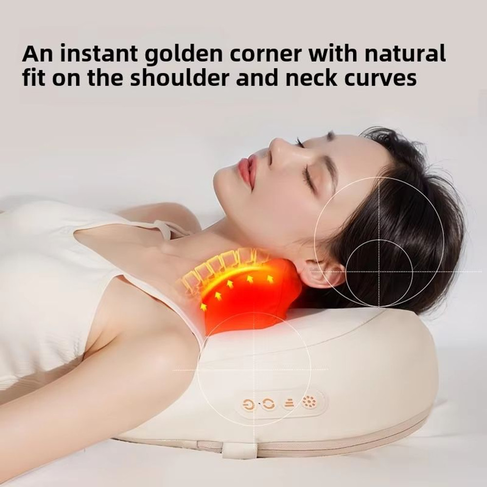 Wireless Electric Shiatsu Massage Pillow  Neck Shoulder And Back Massager With Heat 1