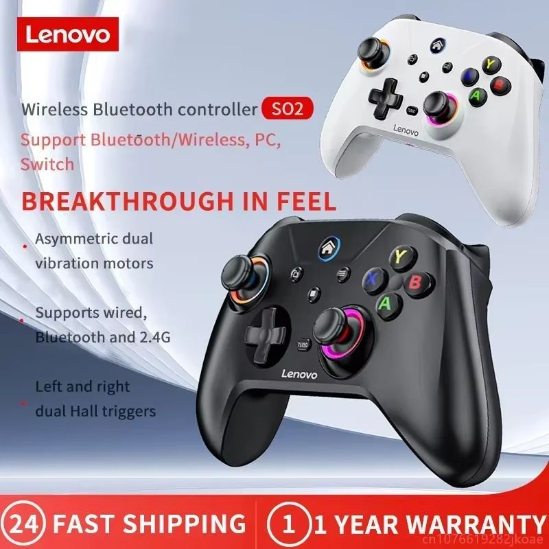 Lenovo S02 Wireless Controller Bluetooth Gamepad With Dual Vibration SixAxis Motion 3