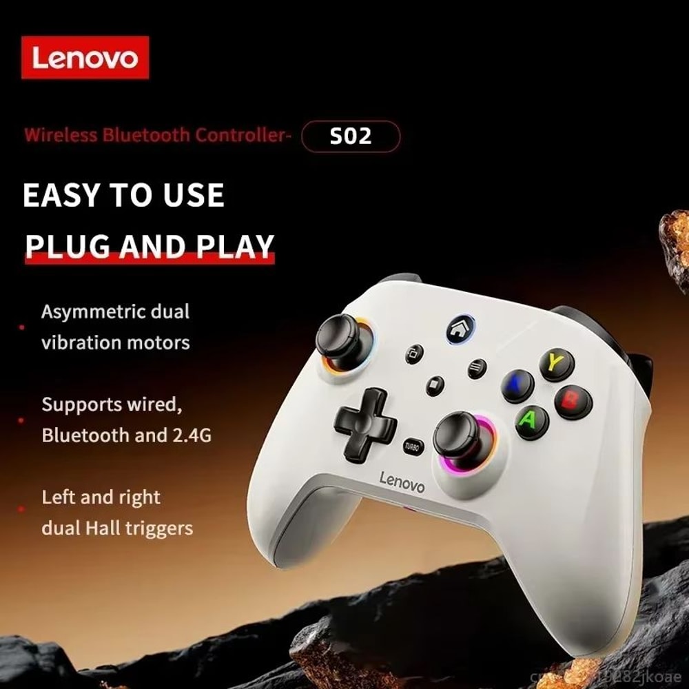 Lenovo S02 Wireless Controller Bluetooth Gamepad With Dual Vibration SixAxis Motion 4
