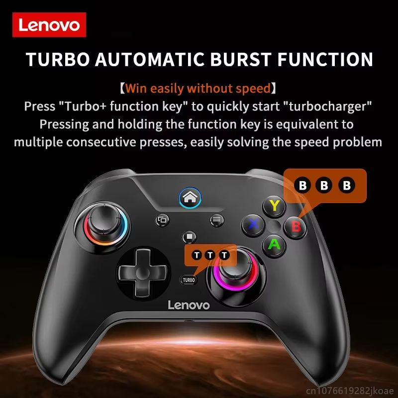 Lenovo S02 Wireless Controller Bluetooth Gamepad With Dual Vibration SixAxis Motion 5