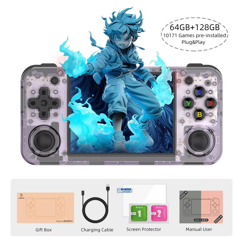 ANBERNIC RG35XX H Handheld Retro Game Console 35 IPS Screen 5000 Games 3300mAh Battery 13