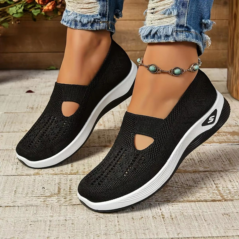 Womens Orthopedic Walking Sneakers Breathable SlipOn Casual Shoes With Soft Sole NonSlip Comfort 1