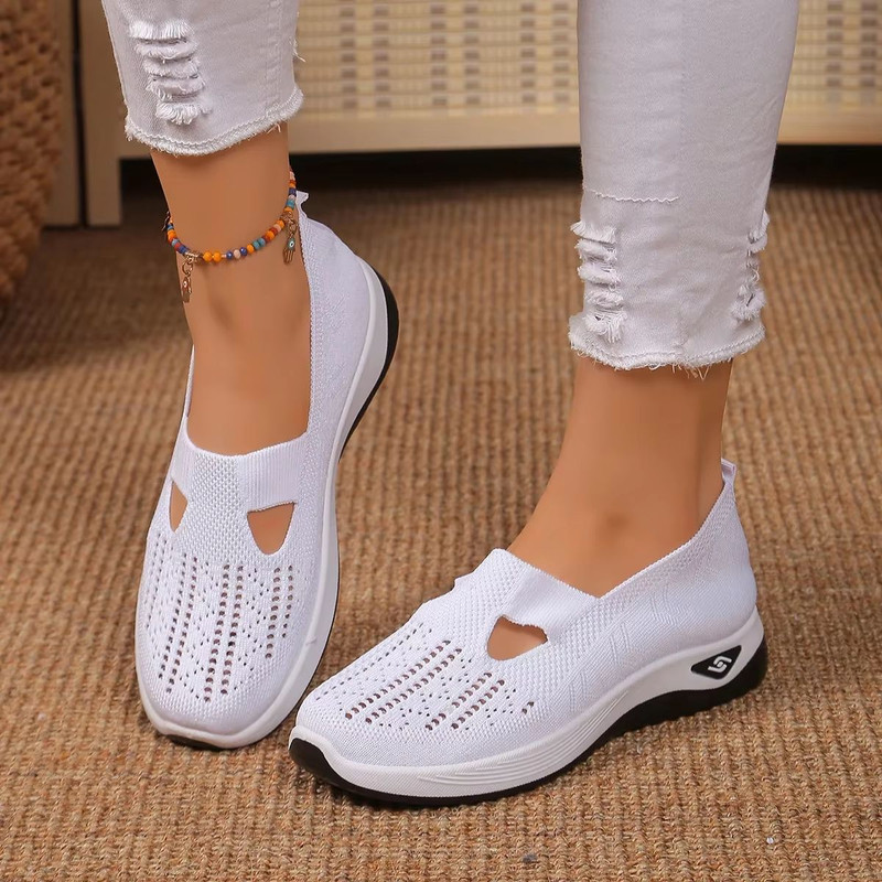 Womens Orthopedic Walking Sneakers Breathable SlipOn Casual Shoes With Soft Sole NonSlip Comfort 2