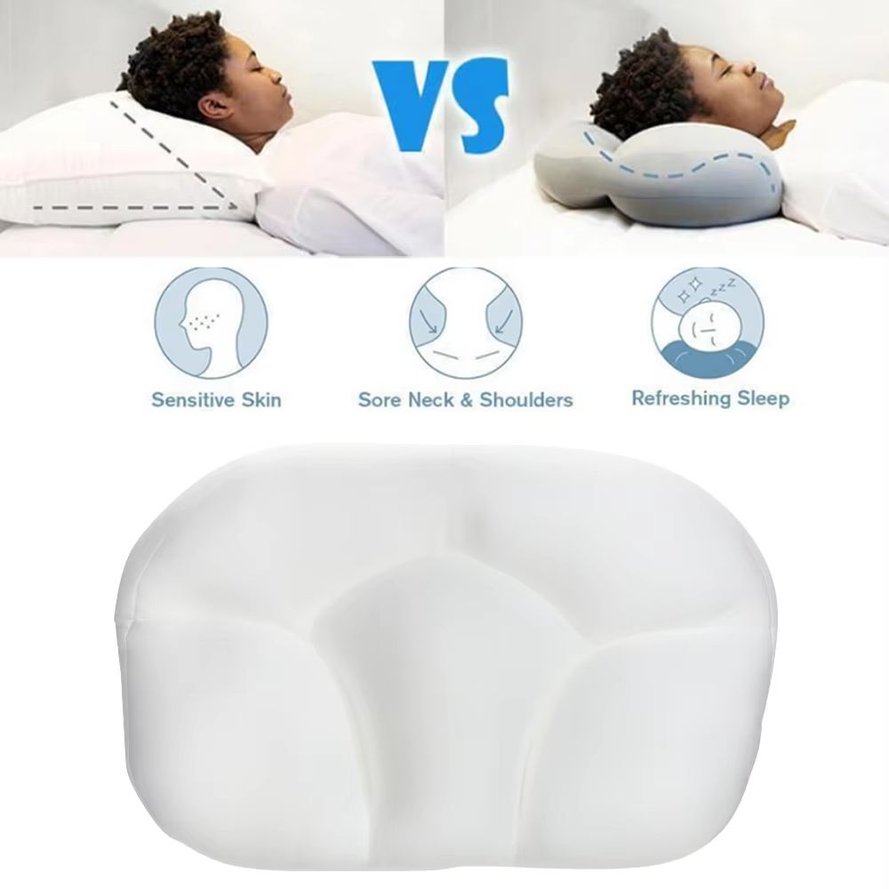 Orthopedic Memory Foam Sleep Pillow  Soft 3D Neck Support For Pain Relief  Deep Rest 3