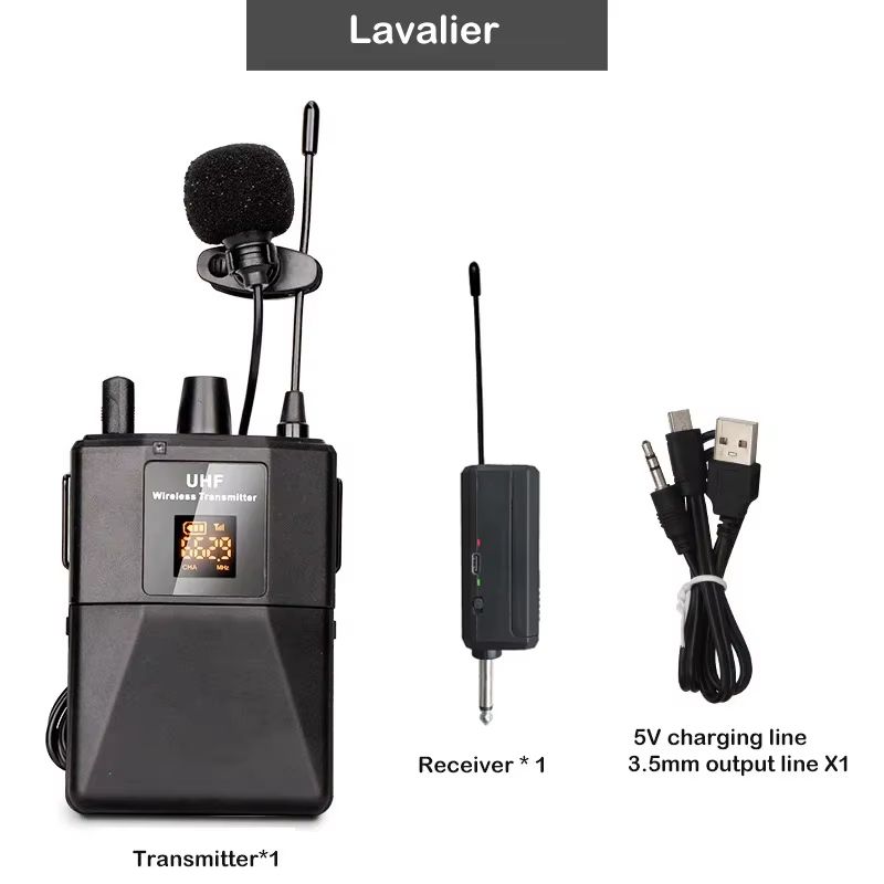 UHF Wireless Headset Microphone With Bodypack Transmitter Receiver LED Display For Teaching Prese 7