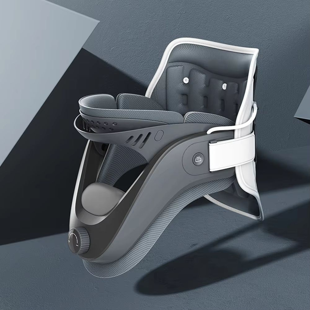 Cervical Neck Traction Device With Airbag Support Adjustable Neck Brace For Spine Alignment Pain 2