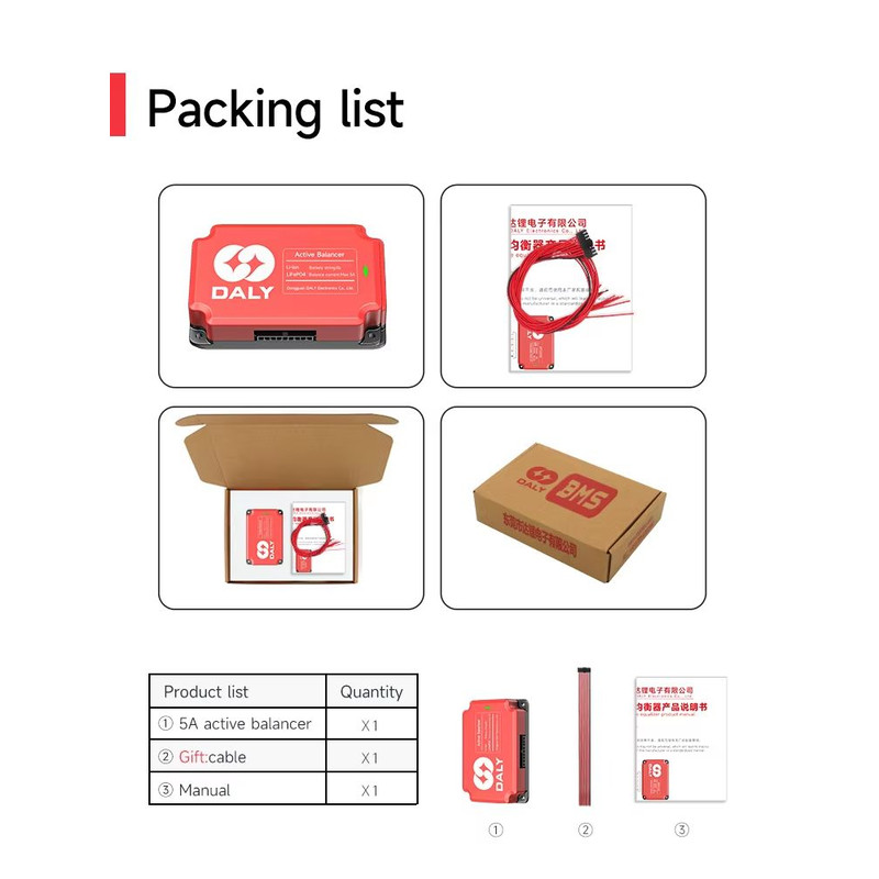 Daly Active Balancer 5A Smart BMS Equalizer Board For LiFePO4 Lithium Battery Packs 3S16S 4