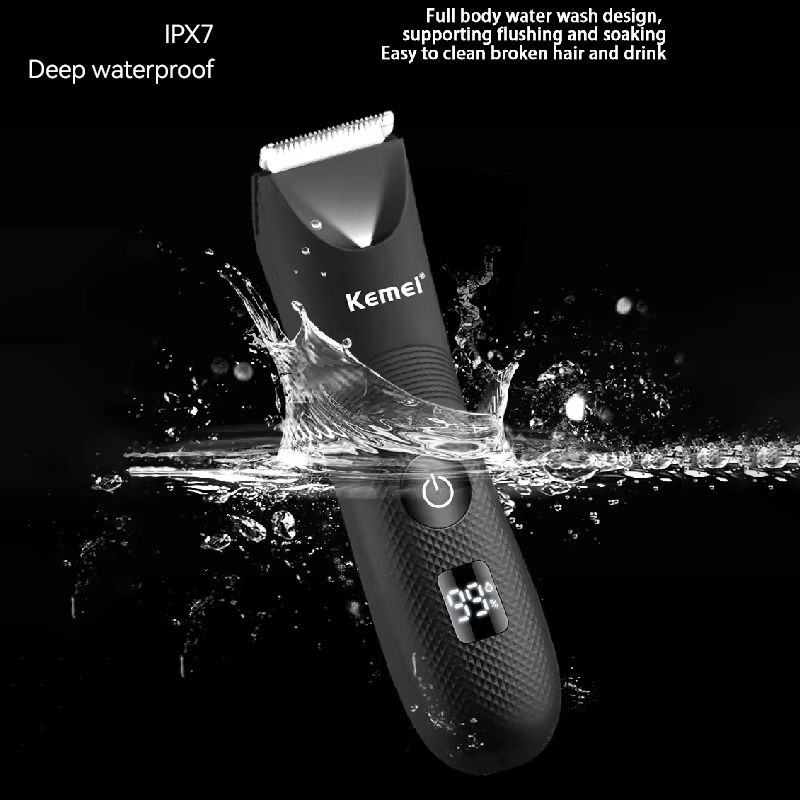 Kemei Electric Body Groin Trimmer Washable Beard Bikini And Pubic Hair Shaver For Men And Women 3