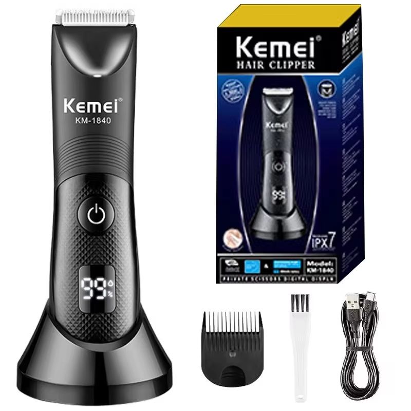 Kemei Electric Body Groin Trimmer Washable Beard Bikini And Pubic Hair Shaver For Men And Women 5