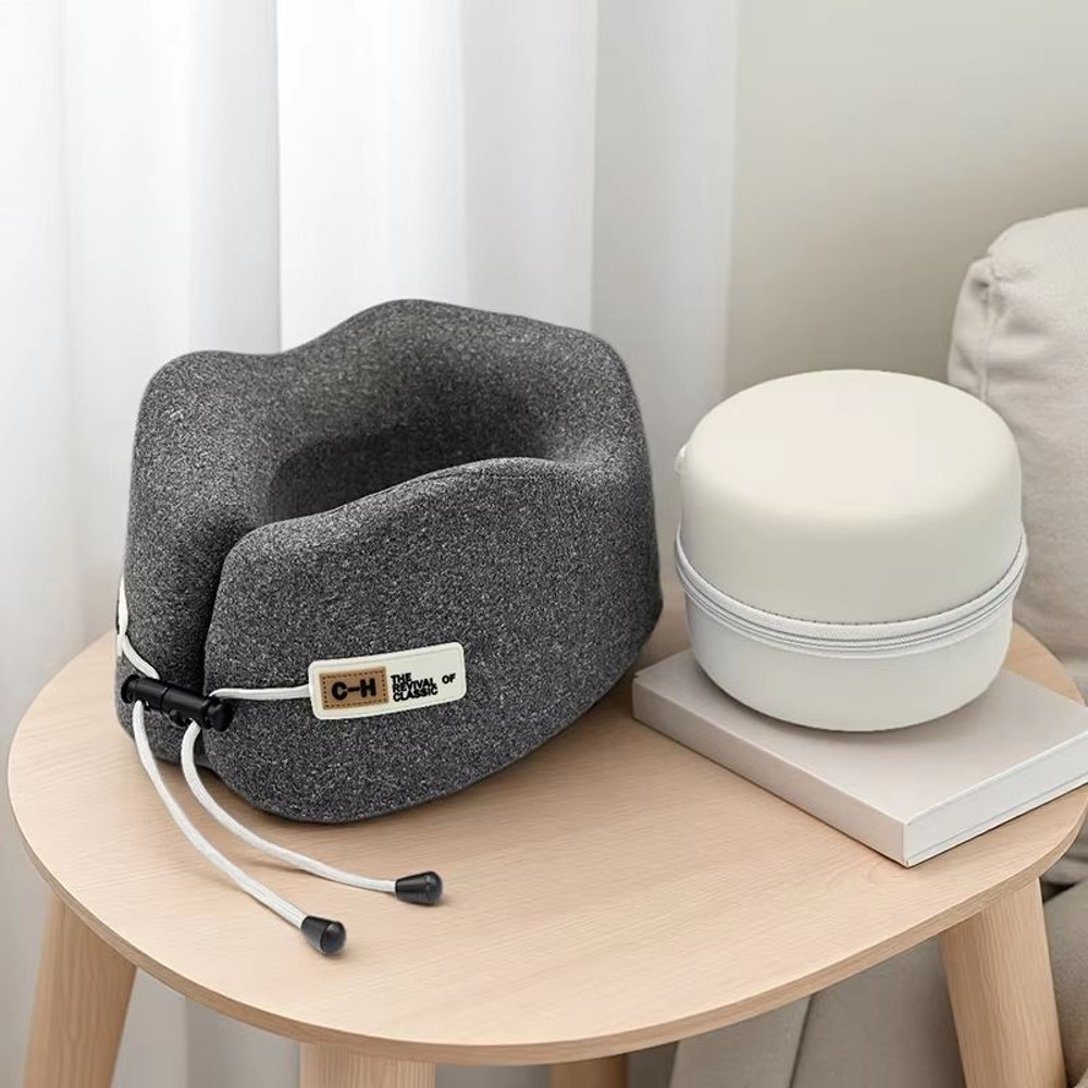 Memory Foam Travel Neck Pillow UShaped Airplane Cushion For Sleeping Shoulder Support Comfort 0