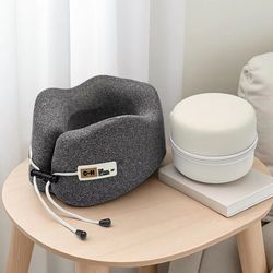 memory foam travel neck pillow – u-shaped airplane cushion for sleeping, shoulder support & comfort