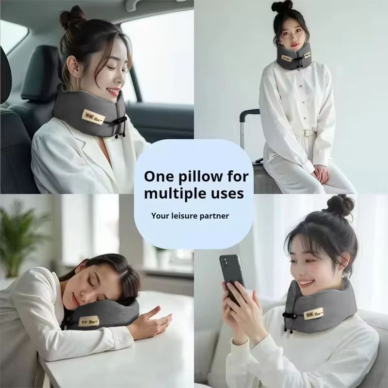 Memory Foam Travel Neck Pillow UShaped Airplane Cushion For Sleeping Shoulder Support Comfort 2
