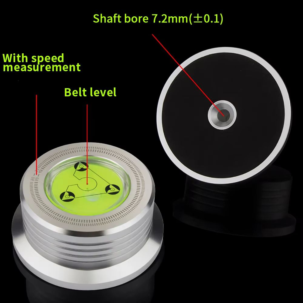 Universal Turntable Stabilizer Weight Aluminum Alloy LP Record Clamp With Level For Vinyl Players 1