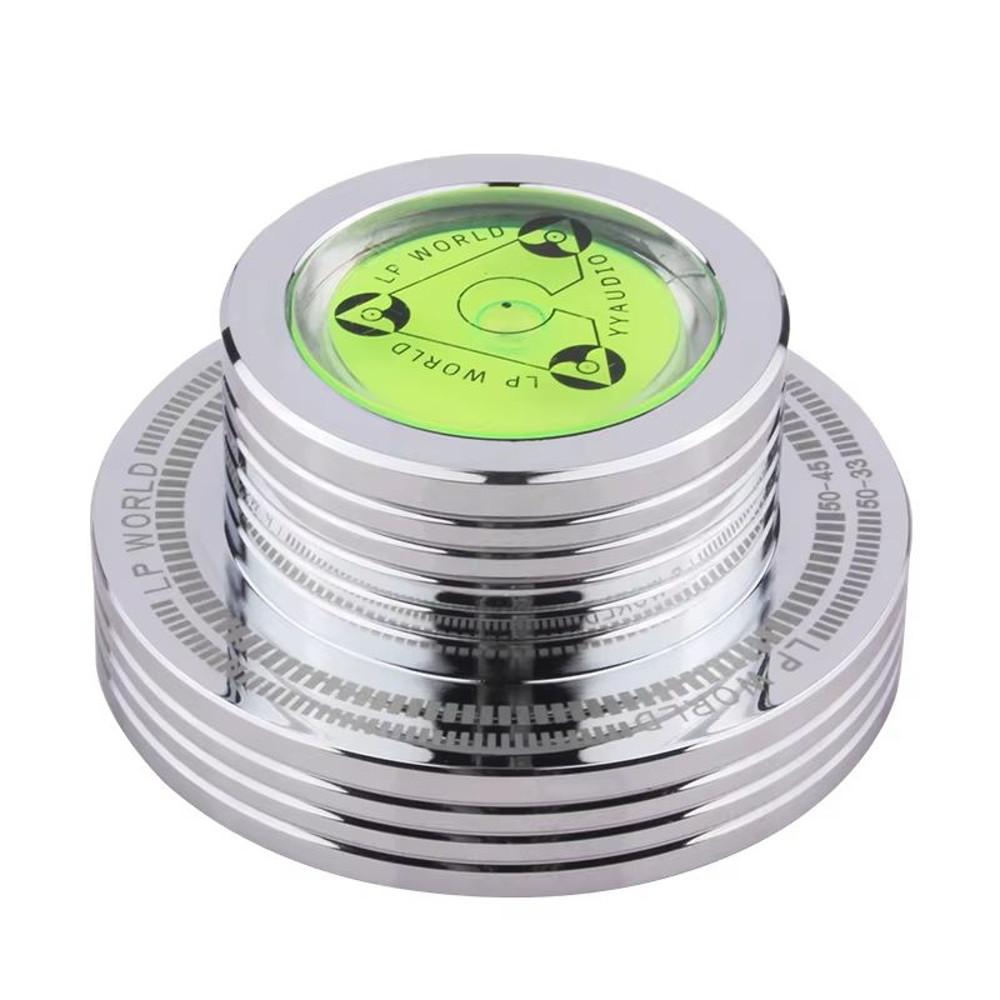 Universal Turntable Stabilizer Weight Aluminum Alloy LP Record Clamp With Level For Vinyl Players 8