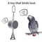 Interactive Parrot Training Toy Voice Recording Playback Bird Talking Coach With Chewing Bell 8
