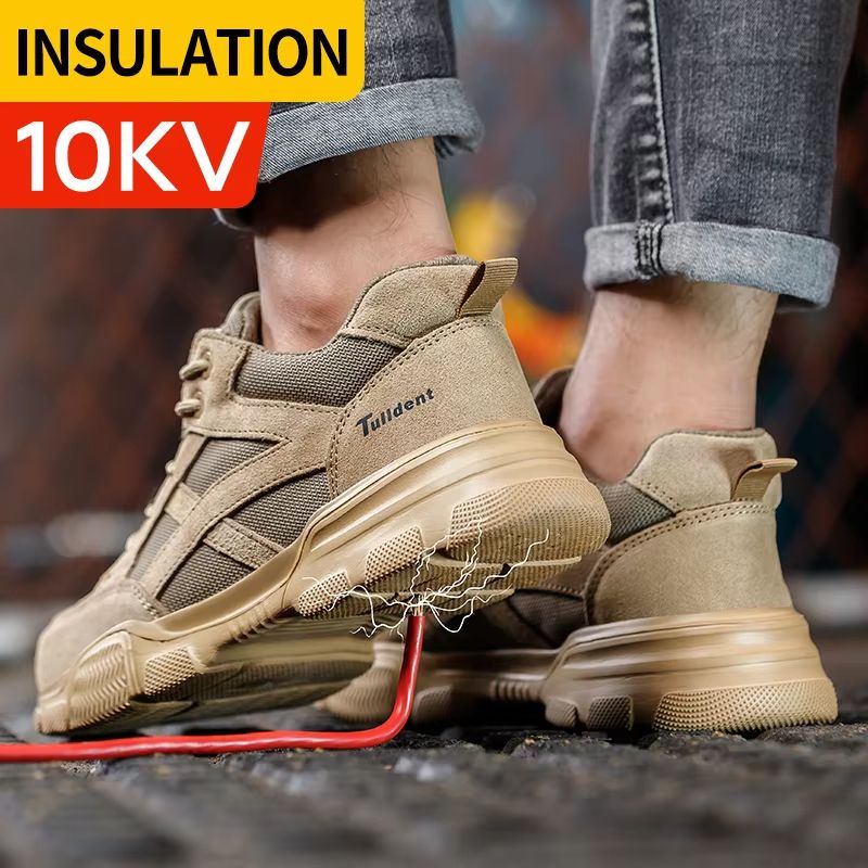 Mens Insulated Safety Work Boots 10KV AntiSmash PunctureProof Breathable Shoes For Electricians An 2