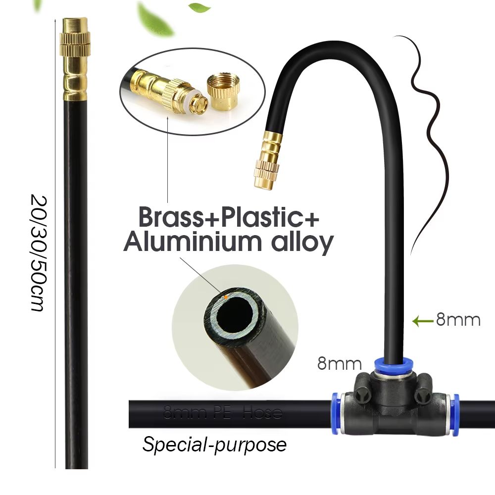 Garden Misting And Watering System Kit With Adjustable Nozzles And SelfPriming Pump Outdoor Coolin 4
