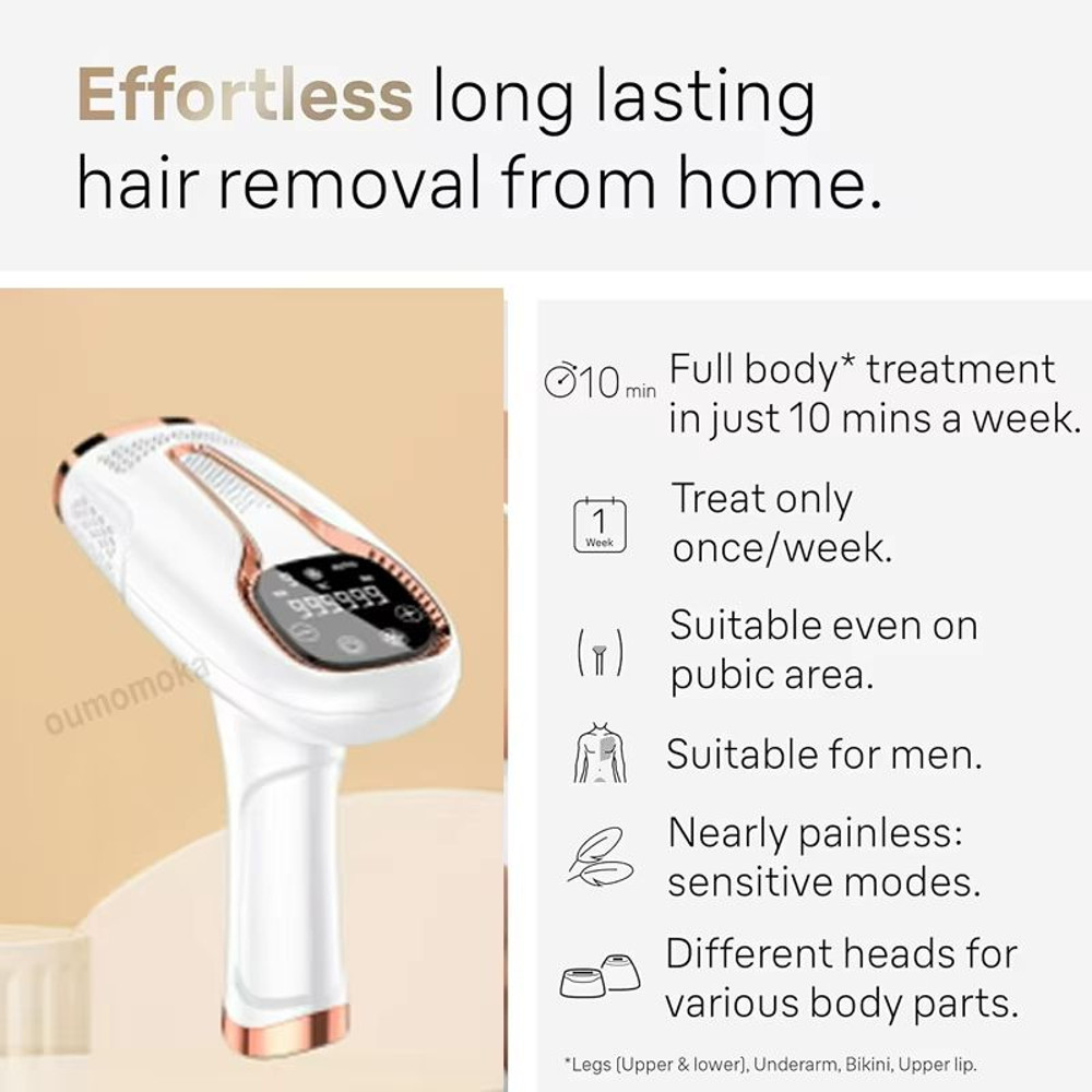 Permanent IPL Hair Removal Device AtHome Laser Epilator For Women Men With Facial And Body Use 4