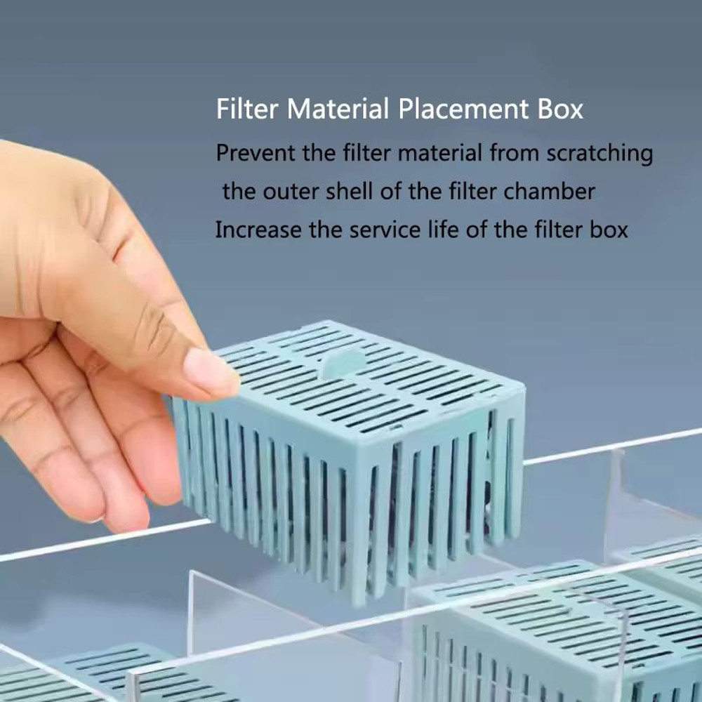 Aquarium Waterfall Filter Box  WallMounted Silent Circulating Purifier With Builtin Pump For Fish T 4