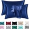 2Pack Satin Silk Pillowcases Super Soft Standard Size Pillow Covers For Hair And Skin Care 9