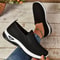 Elegant Comfort Womens Casual Sneakers Soft Sole Solid Color Everyday Style 3