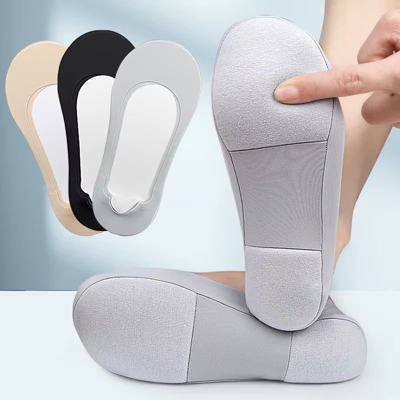 Womens Plantar Fasciitis Insole Socks Invisible Shock Absorbing NonSlip Shoe Pads 1