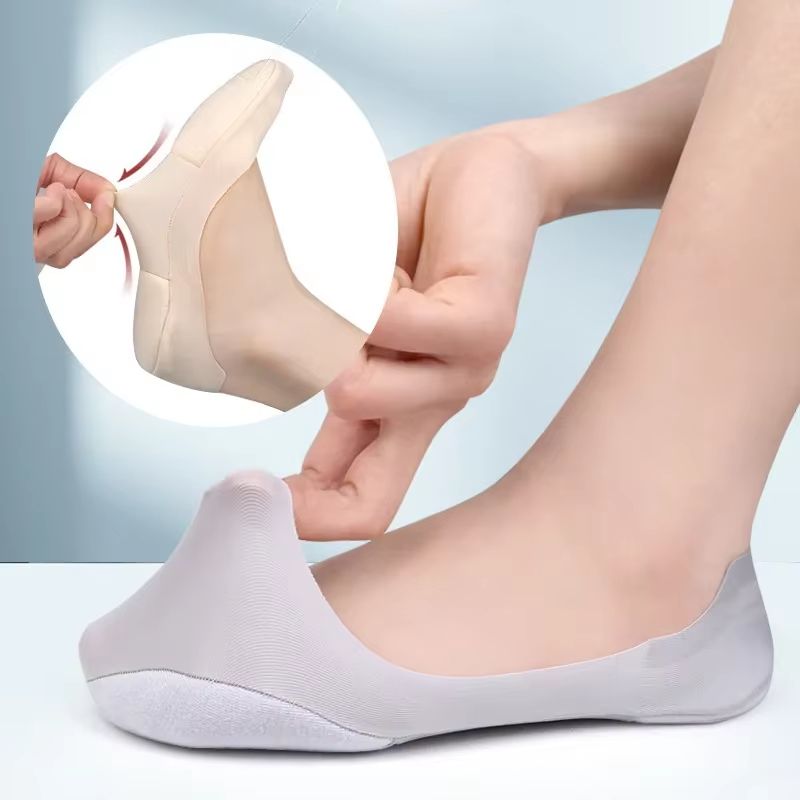 Womens Plantar Fasciitis Insole Socks Invisible Shock Absorbing NonSlip Shoe Pads 2