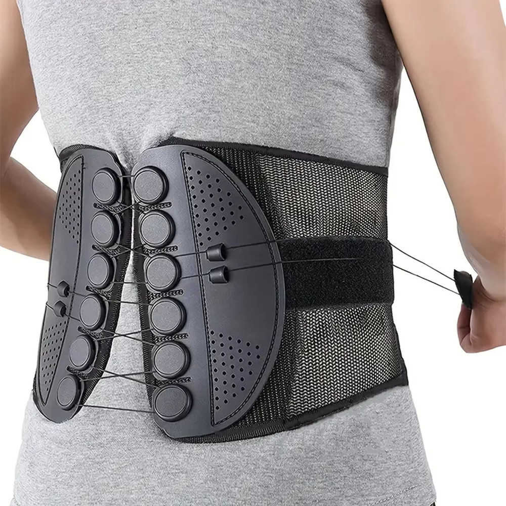 Unisex Lumbar Support Belt Breathable Back Brace For Posture Correction Waist Protection 0