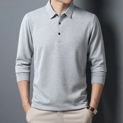 men's business casual polo shirt – comfortable long sleeve summer top