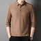 Mens Business Casual Polo Shirt Comfortable Long Sleeve Summer Top 4