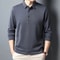 Mens Business Casual Polo Shirt Comfortable Long Sleeve Summer Top 9