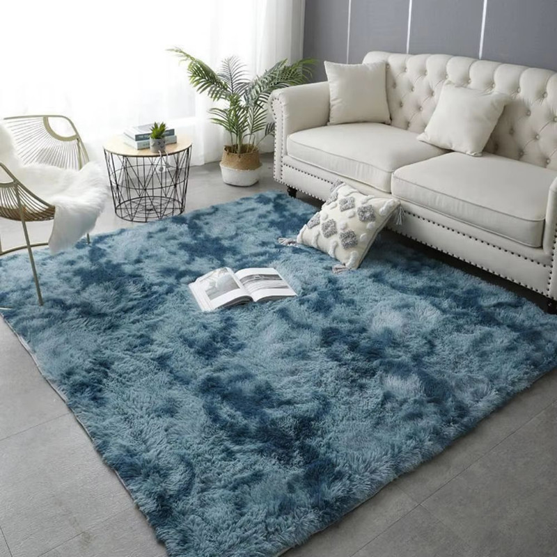 VIKAMA TieDye Plush Carpet Soft Fluffy NonSlip Rug For Living Room Bedroom Kids Spaces 17