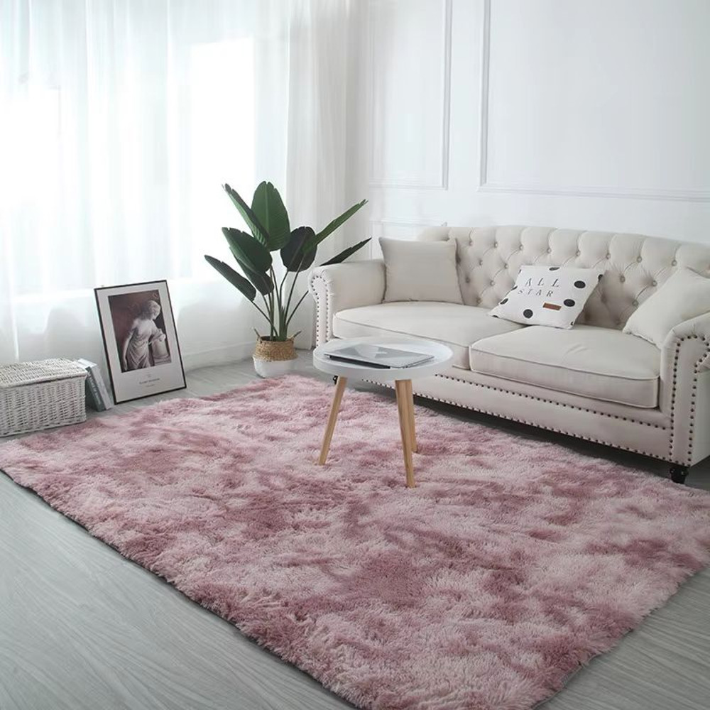 VIKAMA TieDye Plush Carpet Soft Fluffy NonSlip Rug For Living Room Bedroom Kids Spaces 25