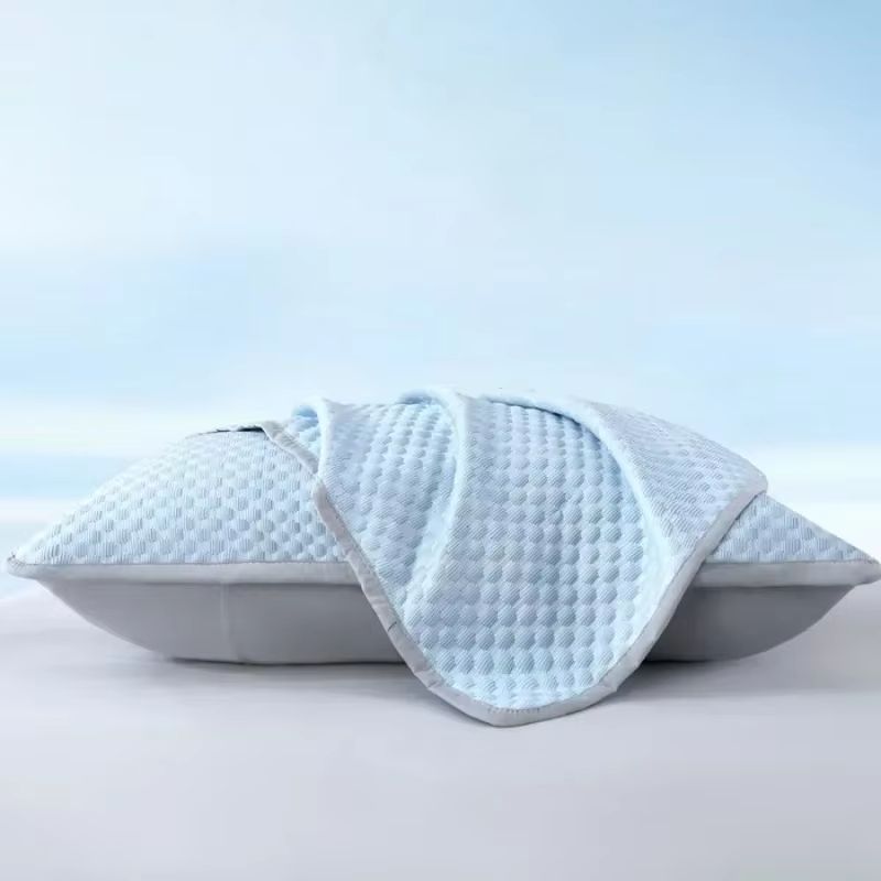 Summer Cooling Pillowcase Solid Color Ice Bean Pillow Cover For Cool Breathable Sleep 48x74cm No P 4
