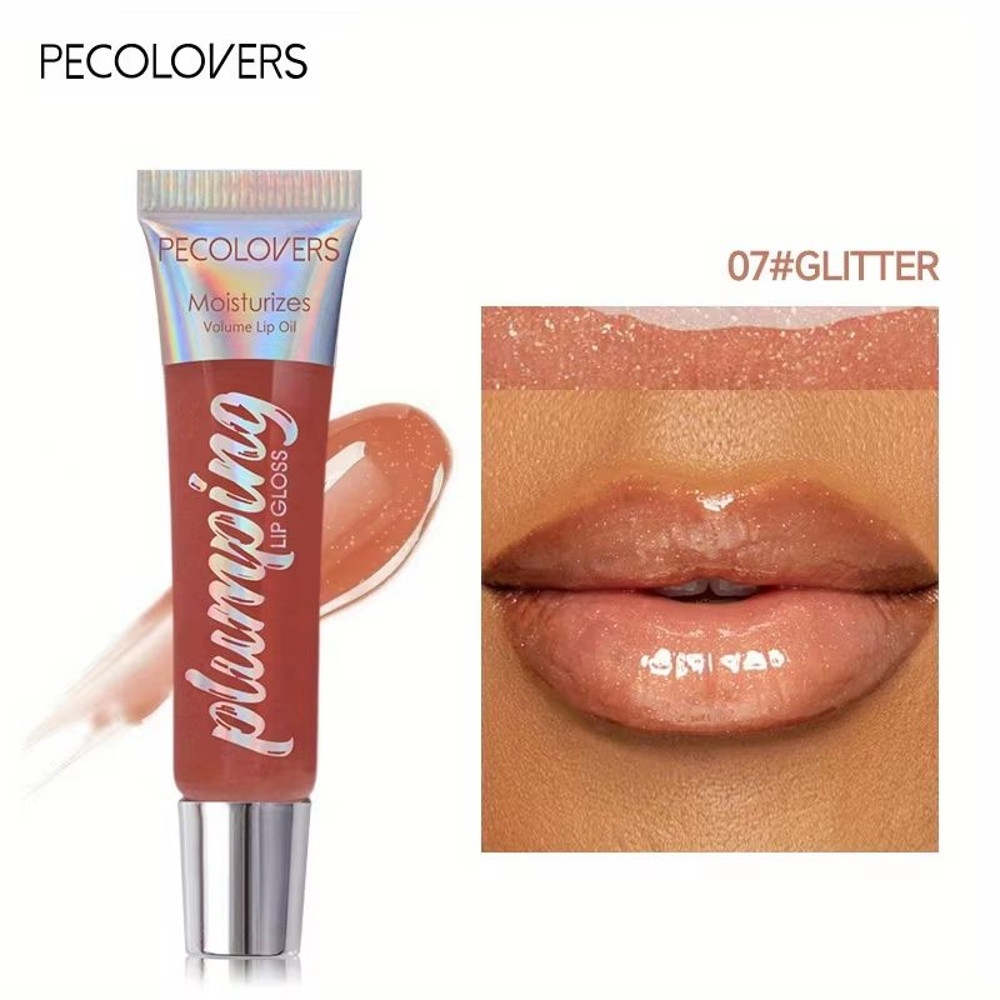 Shimmer Lip Oil Moisturizing Lip Gloss With Collagen For Fuller Plump Lips 7