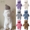 Winter Baby Bear Hooded Romper Warm Fleece Infant Jumpsuit For Newborn Boys And Girls 0