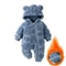 Winter Baby Bear Hooded Romper Warm Fleece Infant Jumpsuit For Newborn Boys And Girls 1