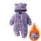Winter Baby Bear Hooded Romper Warm Fleece Infant Jumpsuit For Newborn Boys And Girls 12