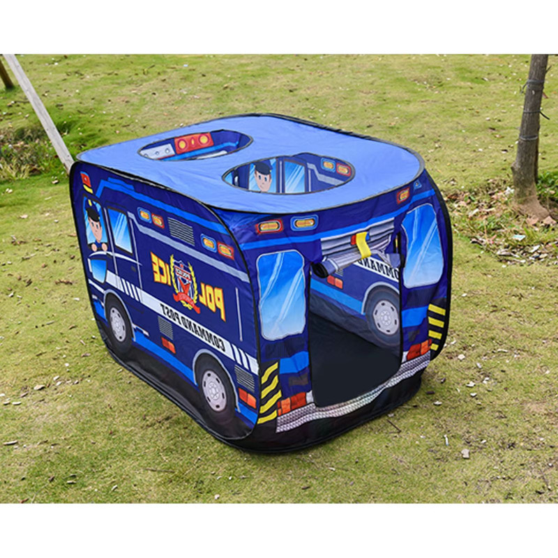 Kids Indoor Car Tent Playhouse Foldable Princess And Police Car Play Tent For Boys And Girls 3