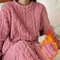 Soft Coral Velvet Womens Pajama Set Warm Jacquard Loungewear For Cozy Winter Nights 0