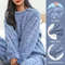 Soft Coral Velvet Womens Pajama Set Warm Jacquard Loungewear For Cozy Winter Nights 4