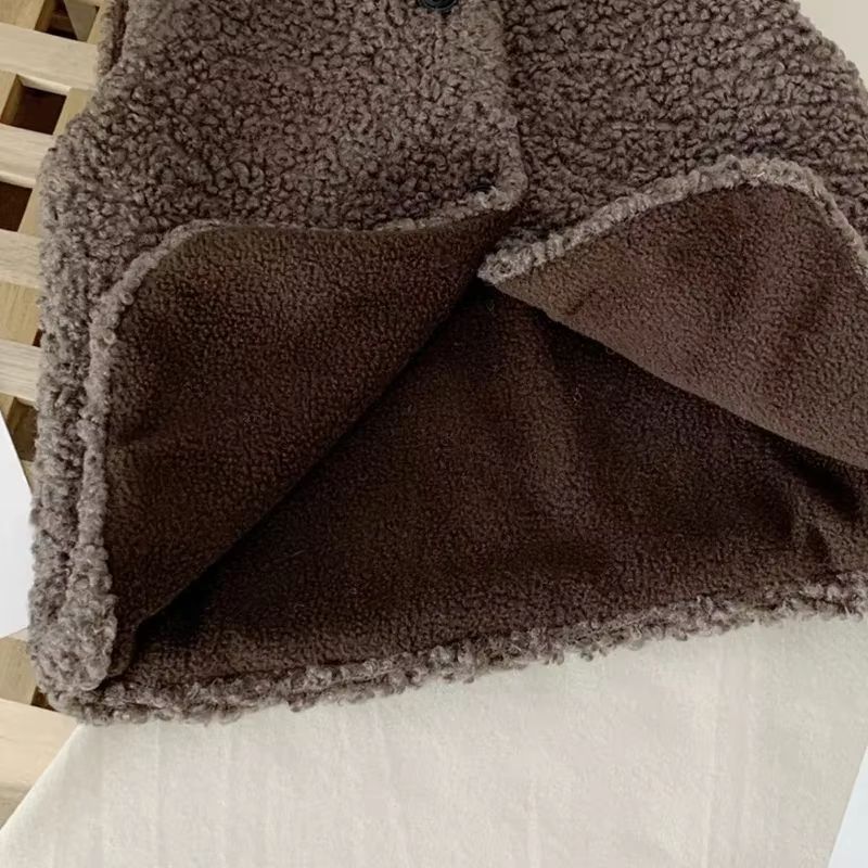 Baby Lamb Wool Velvet Vest Plush Warm Waistcoat For Boys And Girls 3