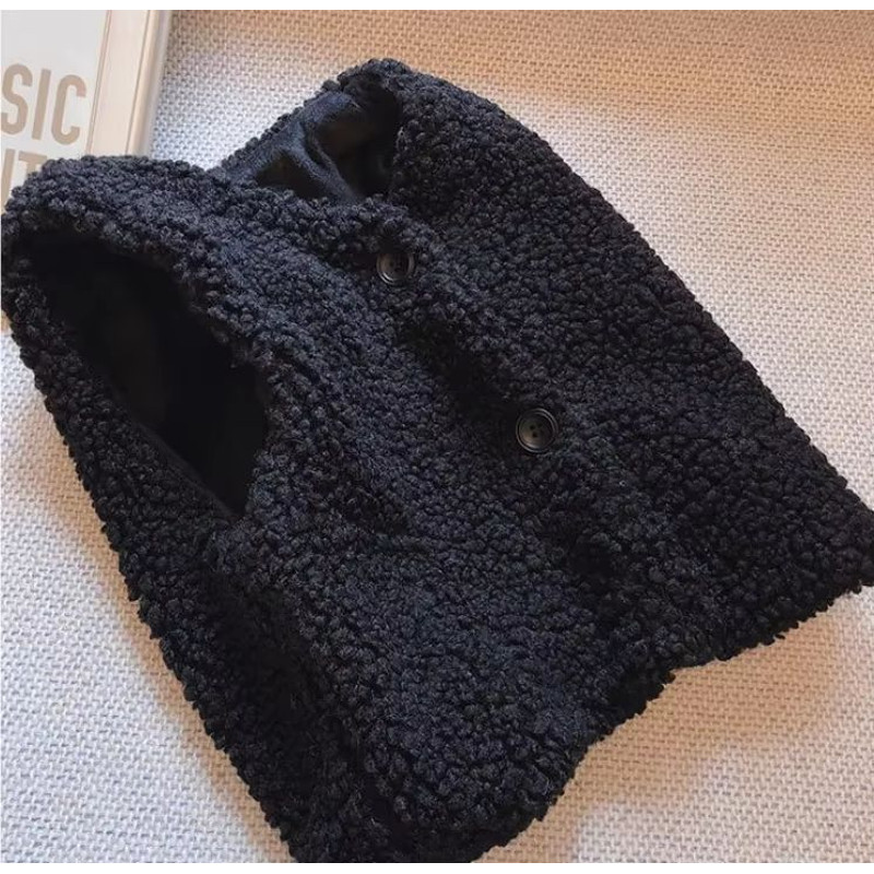 Baby Lamb Wool Velvet Vest Plush Warm Waistcoat For Boys And Girls 9