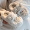 Cozy Cartoon Plush Sheep Slippers Warm Winter Indoor Cotton Slippers For Men Women 7