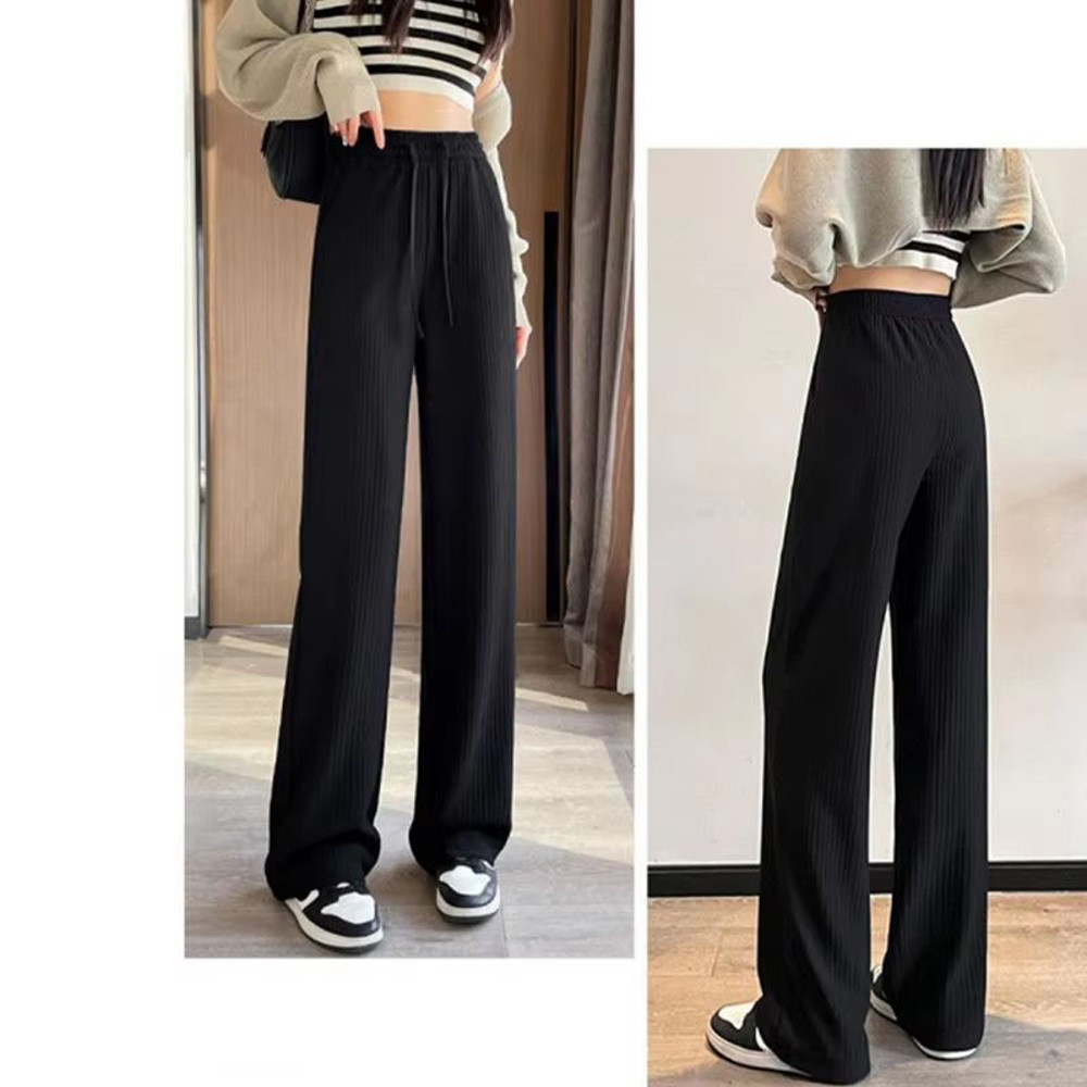 2025 HighWaist Bubble Cloud Puff Pants Draped WideLeg Narrow Straight Fit 4