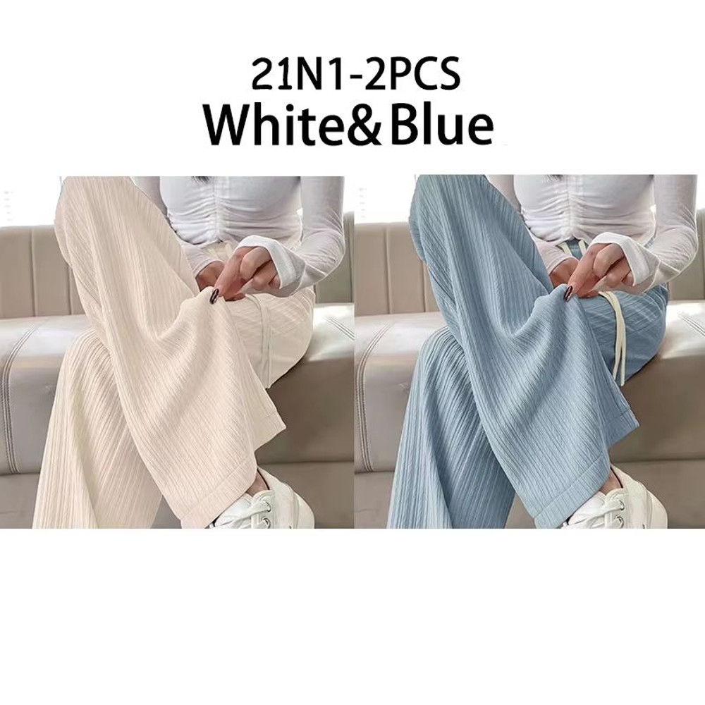 2025 HighWaist Bubble Cloud Puff Pants Draped WideLeg Narrow Straight Fit 14