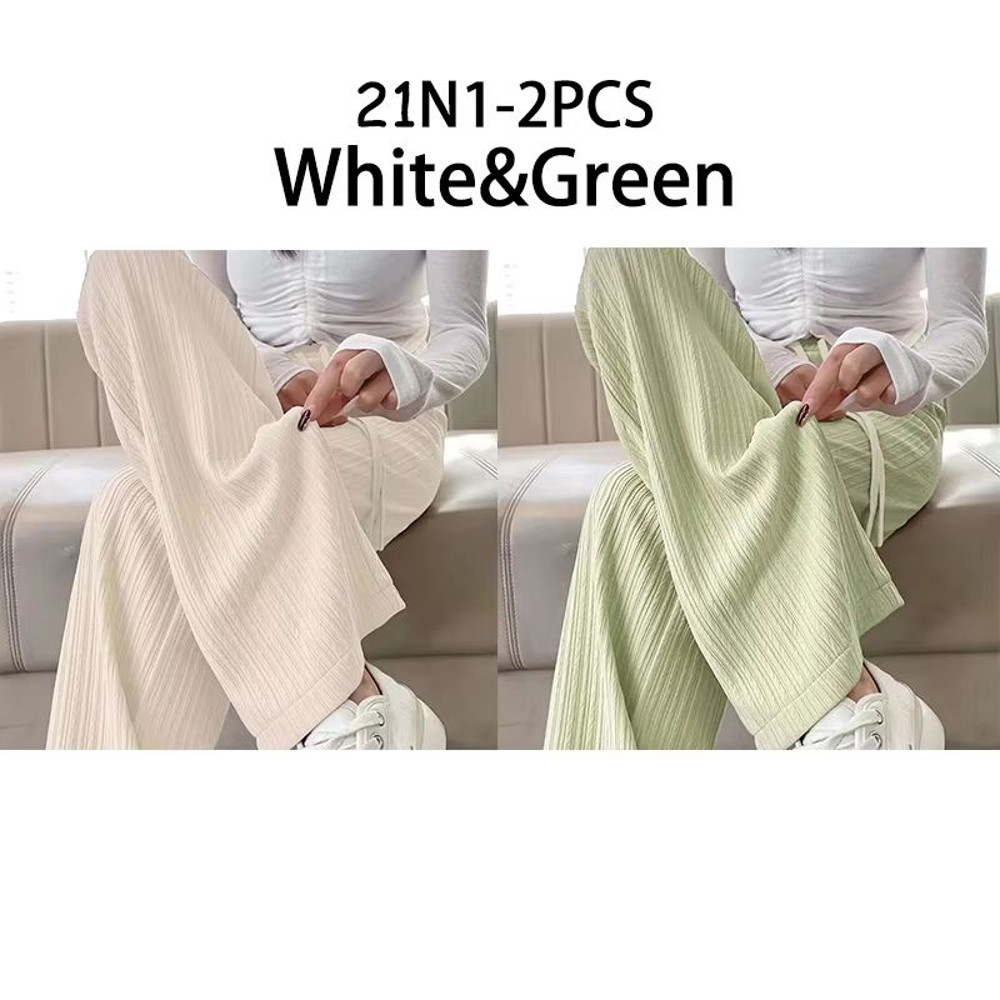 2025 HighWaist Bubble Cloud Puff Pants Draped WideLeg Narrow Straight Fit 15